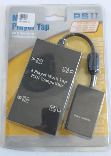 Play Station 2 Adaptador 4 Controles Multi Tap 4 Memory Card