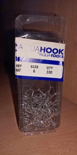 Anzuelos Aqua Hook Sise=6 Qty=100 Dr-p