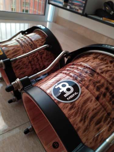 Bongos Meinl Leopard Burld Con Parches Remo Skindeep