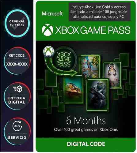 Xbox Game Pass Ultimate 6 Meses Gold Pc 100 Juegos Xbox One