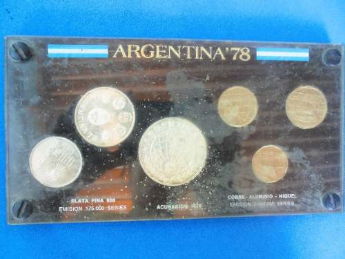 Juego De 6 Monedas Del Mundial Argentina 78. 3 Plata 3 Aleac