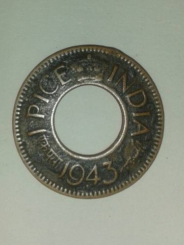 Moneda 1 Pice India Britanica 