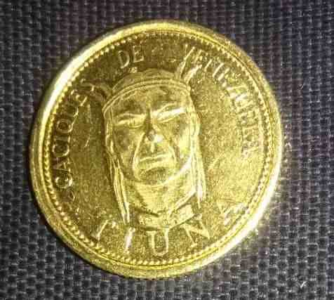 Moneda De Oro Caciques De Venezuela