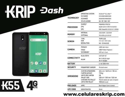 Telefono Android Krip K55 2gb Ram 16gb Interna Cámara 13mp