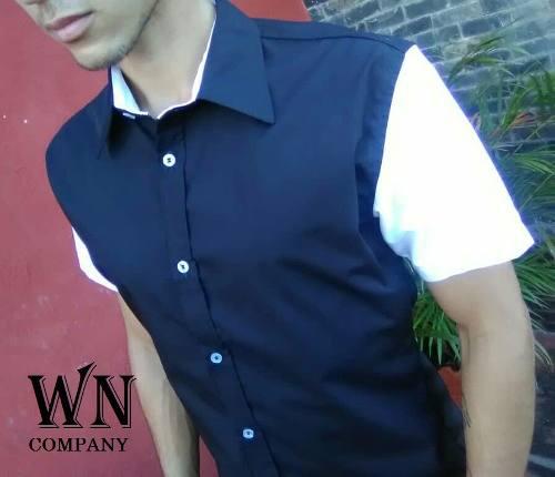 Camisas Manga Corta Slim Fit Para Caballeros.