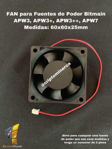 Fan Cooler Fuente De Poder Bitmain Apw3, Apw3+, Apw7