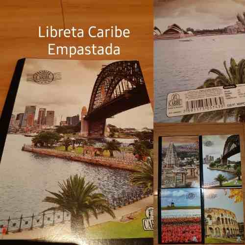 Libreta Empastada Caribe 1 Linea Seria Postales