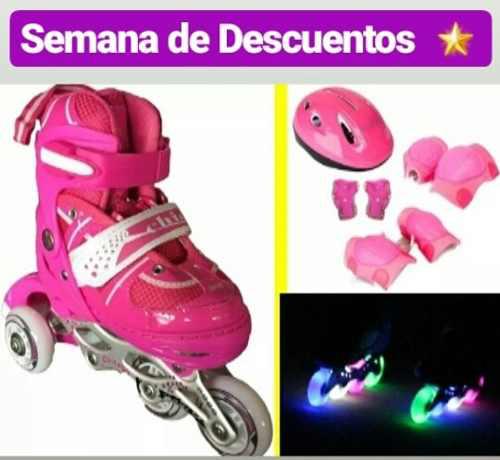 Patines De Niña Tipo Soy Luna Línea O Cuatro Ruedas.