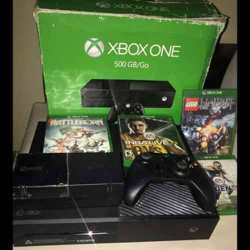 Xbox One Go 500gb Con 1 Control 4 Juegos Originales *usado*