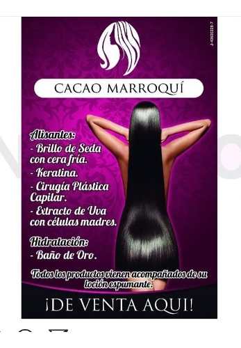 Keratina Alisado Cacao Marroqui Cera Fria Cirugia 500ml C/sh