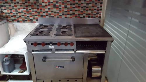 Cocina Industrial 4 Horinillas Plancha Horno Gratinador