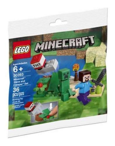 Lego Minecraft  Set Steve Y Creeper 36 Piezas.
