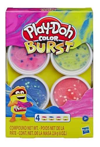 Play Doh Pack X 4 Unid Masa Brillante