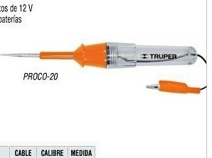 Probador De Corriente Para Carros De 6v A 12v Truper 10$