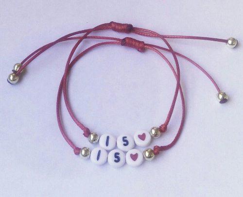 Pulseras Personalizadas Para Parejas- S/tejer