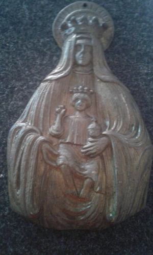 Virgen De Coromoto De Bronce De Un 1 Kilo Solo Falta Pulir