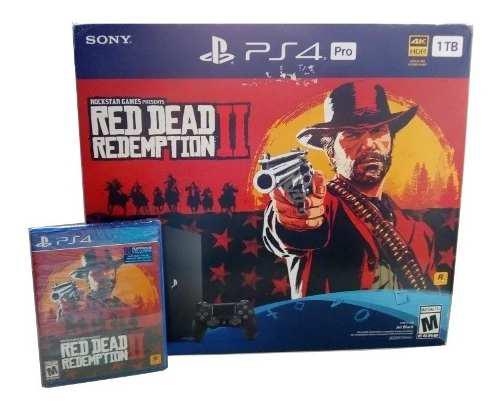 Playstation 4 Pro Ps4 Pro 1 Tb Red Dead Redemption 2 (400v)