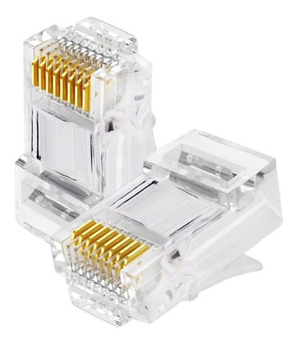 Conector Rj45 Caja 100 Unidades Utp Red Cable Rj45 Cat 5e