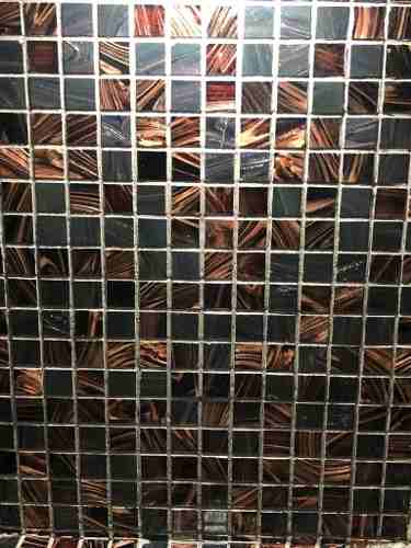 Mallas Mosaico Negra Bronce 32 X 32