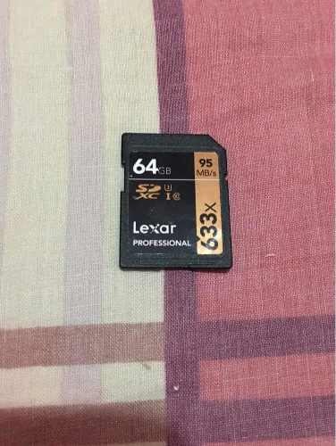 Memoria Sdxc Lexar Professional 64 Gb Clase 10 95 Mbs 633x