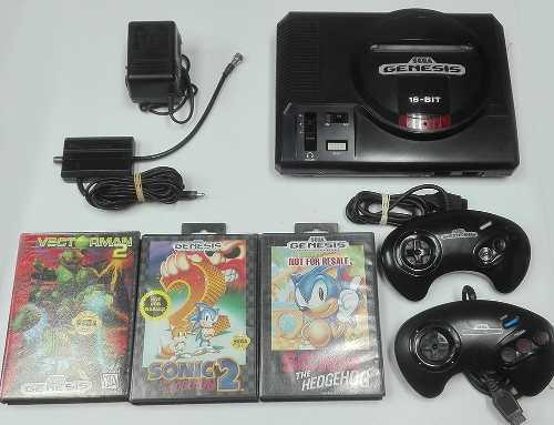 Sega Génesis Con Control Y 3 Juegos 100% Operativo!