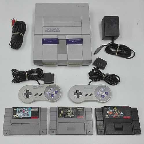 Super Nintendo Snes + 2 Controles + 3 Juegos 100% Operativo