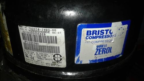 Compresor Bristol 7,5 Ton. 220 V Made In Usa Modelo H2bg094d
