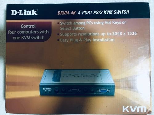 Switch Kvm D-link 4-port Ps/2 Modelo Dkvm-4k (45 Ver)