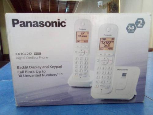 Teléfono Inalámbrico Panasonic Doble Auricular Kx-tgc212