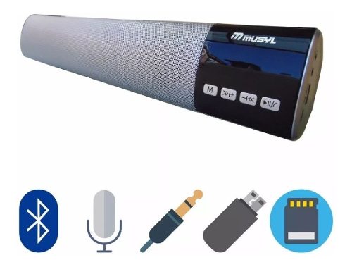 Barra Sonido Bluetooth 40cm Pantalla Led 10w Usb, Fm, Sd