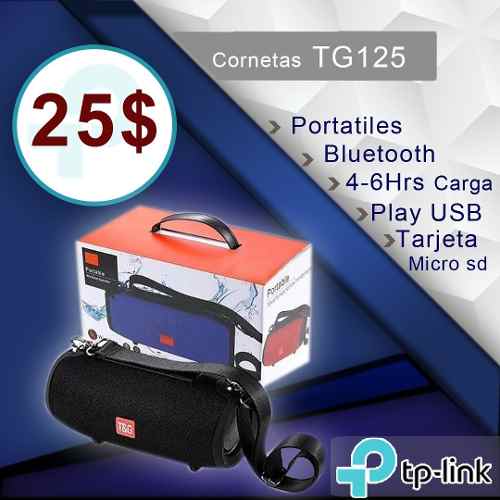 Cornetas Bluetooth Inalambrica Fm Usb T&g 125 Somos Tienda
