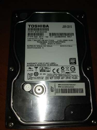 Disco Duro Interno Sata 1 Tb Toshiba