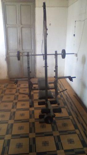 Multifuerzas Pesas Banco Completo Marca Amco Poco Uso
