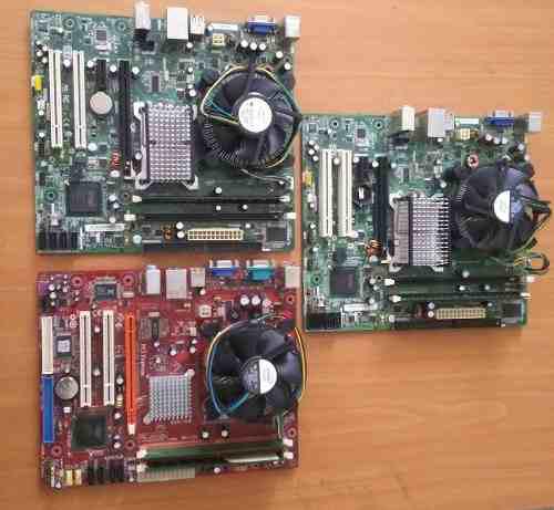 Combo Tarjeta Madre 775 Procesador Fan Cooler Y Memoria Ram