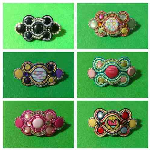 Ganchos Bisuteria Pelo Cabello Soutache Strass Accesorios