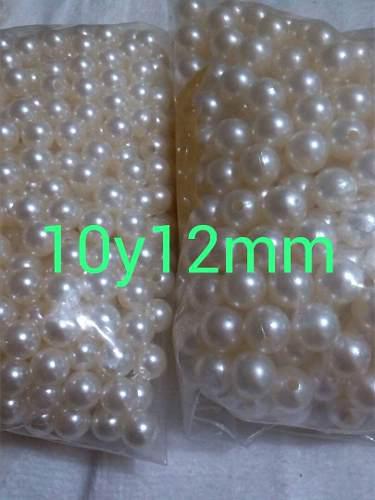 Perlas Blancas -3-4-5-6-8-10-12mm Bisutería Y X3 Paq