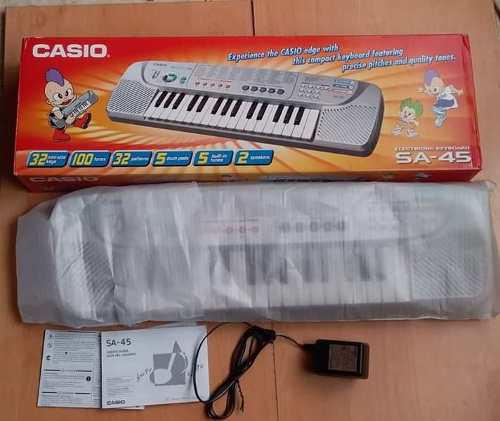 Teclado Casio Mod Sa-45 Con Adaptador Original,caja Y Forro.