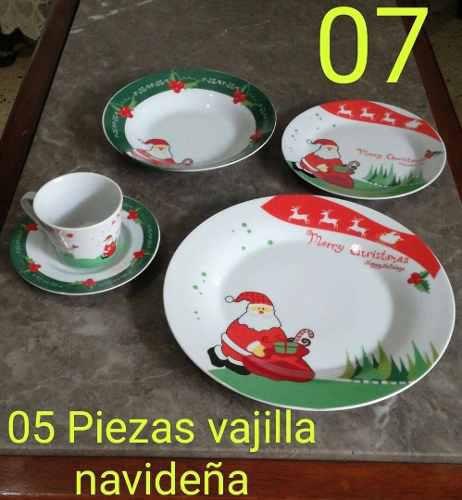 Vajilla De Un Puesto De Navidad 5 Piezas