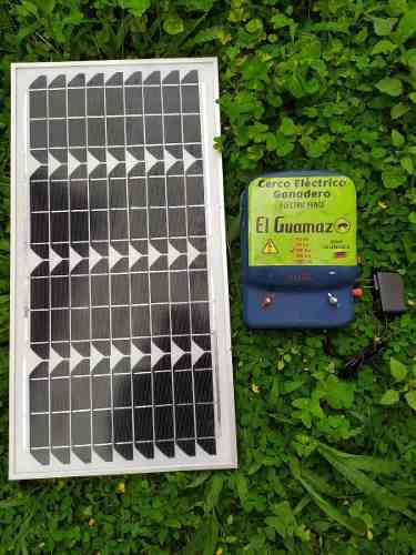 Energizador Cerco Ganadero Dual Kit A Panel Solar Cargador