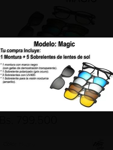 Monturas Sobrelentes Magic Magnéticos Polarizados.