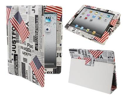 Diseño Bandera Flip Estuche Cuero Para iPad 2 Djxd