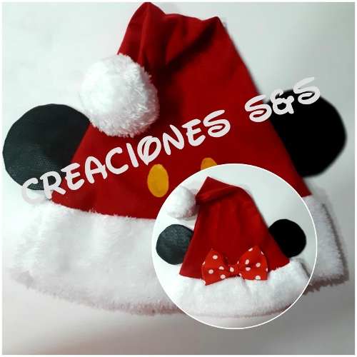 Gorros De Navidad Mickey Y Minnie Mouse