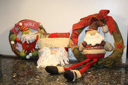 Adorno De Navidad Cojín Navideño Y Corona De Puerta