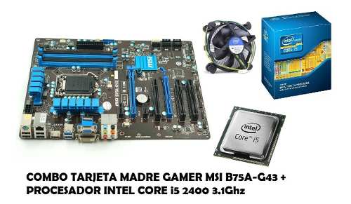 Combo Tarjeta Madre Gamer Msi Con Procesador Intel Core I5