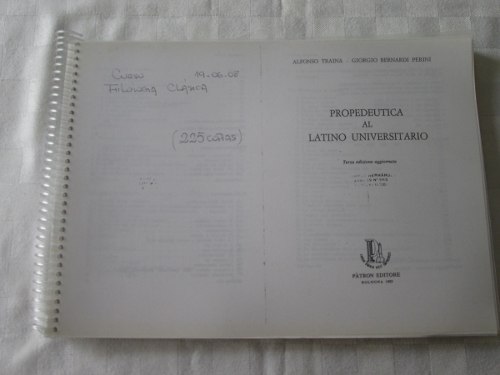 Libro Propedéutica Al Latino Universitario (fotocopia)