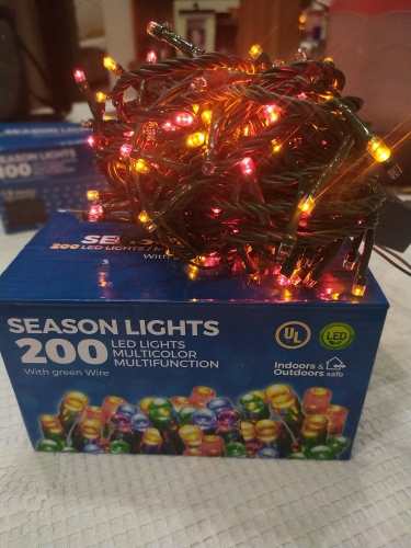 Luces De Navidad De 200 Bombillos Multicolores 110v 10mts