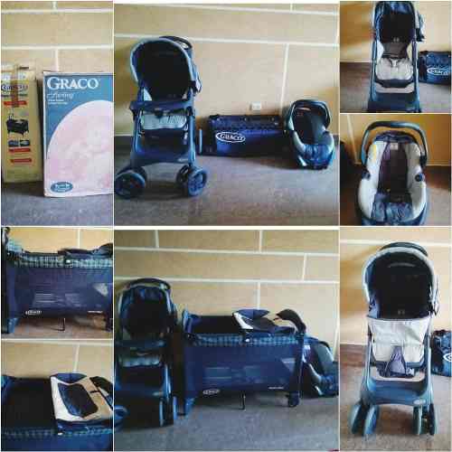 Combo De Corral, Coche Y Porta Bebe, Marca Graco