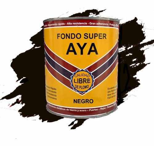 Fondo Anticorrosivo Aya 1/4 Gal Color Negro Fs-905