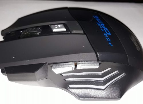 Gaming Mouse Luz Led Negro Usb Pc Ratón 4 Botones