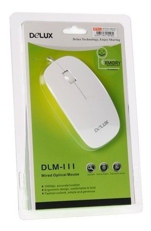 Mouse Optico Usb Blanco Delux Dlm111